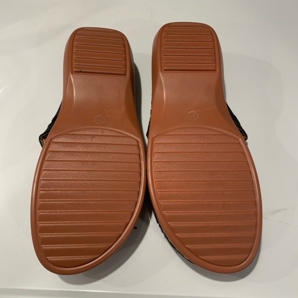 NWT black Flip Flops Women Brown  Diamond-Cutout Sandals Sz 39 = 8 - Picture 9 of 13